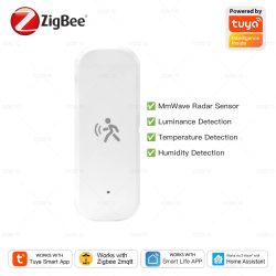Zigbee 10G MmWave Radar Motion Sensor Menschlicher Detektor mit Beleuchtungsstärke Temperatur Feuchtigkeit Sensor Unterstützung Tuya Zigbee2MQTT