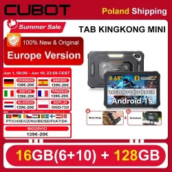 [Versand aus Polen] Cubot Tab KingKong Mini Android 15 Robustes Tablet 16GB(6+10) 128GB 10200mAh 8,68'' 90Hz Campinglicht 48MP