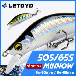 LETOYO 5g 50mm 8g 60mm 1,5-2,5m Tiefe Sinking Minnow Angelköder Künstliche Harte Köder Crankbait Wobbler Forelle Bass Köder
