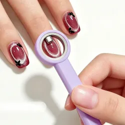 Neuer runder Katzenaugen-Nagelkunst-Magnet, starker Nagelkunst-Gel-Lack-Führungshilfe, DIY magnetischer Nagelhelfer für Maniküre-Design