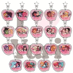 Multi-Fandom Yuri 6cm Paar-Acryl-Schlüsselanhänger Verschiedene IP-Charaktere Figuren Anime-Anhänger Taschenanhänger Sammlerstück Fan-Geschenk