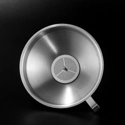 Edelstahltrichter, Küchenöl, flüssiger Metalltrichter mit abnehmbarem Filter, Trichter mit breiter Öffnung zum Einmachen von Küchenutensilien