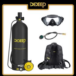 DIDEEP 4L Mini-Tauchflaschen-Set, bis zu 40-60 Minuten Tauchzeit unter Wasser, einfach zu bedienende Tauchflasche. Tragbare Tauchflasche