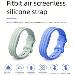 Einfarbiges Silikon-Sportarmband Kompatibel mit Google Fitbit Air Fitness-Tracker Armband für Aktivwear