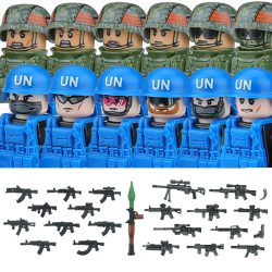 Moderne Stadt SWAT Commando Figuren Special Forces Figuren Bausteine RU UN Armee Soldat Polizei Militär Waffen Ziegel Spielzeug