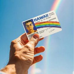 1 x neuartige PVC-Führerscheinkarten für Hawaii, Streichpartyzubehör, Weihnachtsgeschenke, langlebige Party-Requisiten