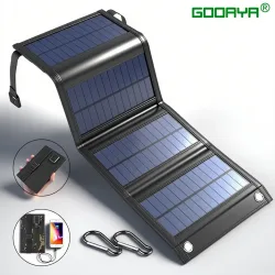 4-fach 100 W faltbares Solarpanel 20 W/h tragbare Solarmodule Schnellladegerät USB 5 V DC Vollzeit-Solarpanel mobile Stromversorgung