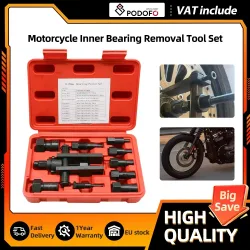 Podofo 8-25MM Blindloch-Lagerabzieher-Set, 10-teilig, Zweiklauen-Innenlager-Demontagewerkzeug für Motorräder und Autos