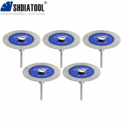 SHDIATOOL Carving Sägeblatt Mini Gravur Trennscheibe mit 3mm Schaft Glas Jade Kristall Marmor Dia30/40/50mm Cutter