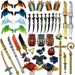 MOC Bausteine Mini-Figur Drachenkrieger Bausatz Modell Ornament Schreibtischdekoration Anime TV-Charakter Spielzeug Geschenk Sammlerstück