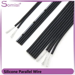 Silikon-Paralleldraht 2P 4P 6P 8P 14P Mehradriges 30 28 26 24 22 20AWG Hochtemperaturbeständiges flexibles Flachkabel