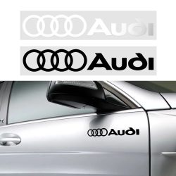 2 Stück Auto-Karosserie Kofferraum Fenster Logo Aufkleber Dekor Zubehör Auto-Styling für Audi Sline RS Quattro A4 A5 A6 TT A8 Q5 Q6 Q7 Q8 S A7