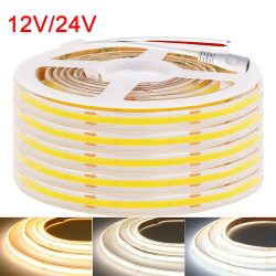 12V 24V Wasserdichtes COB-LED-Streifenlicht 3000K 4000K 6000K IP67 Flexibles LED-Band 480LEDs/m 5m 10m 20m 0,5m 1m 2m Linearbeleuchtung