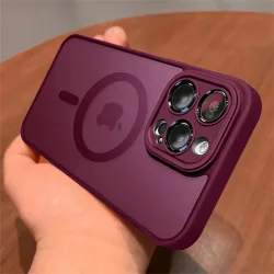 Objektivschutzhülle für iPhone 11 12 13 Proa Mx Mini 15 16 Plus iPhone 16 15 14 Matte durchscheinende Magsafe Wireless Charge Cover