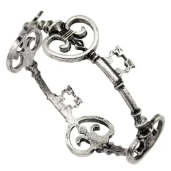 Vintage Viktorianisches Skelettschlüssel-Armband für Damen und Herren, Modischer Glücksbringer-Armreif, Anime HipHop Punk Charm Schmuck, Kreative Accessoires