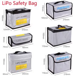 Lipo Guard Sicherheitstasche, feuerfest, explosionsgeschützt, tragbar, Lipo-Sicherheitstasche, 215 x 115 x 155 mm, für RC FPV Racing Drone Car Battery Safe