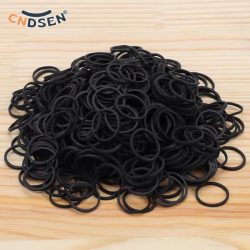 100?500 Stück schwarze Gummiband-Gummibänder für Büro, Schule, Zuhause, starke elastische Ringe