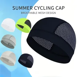 Sommer-Mesh-Fahrradkappen, leichte, schweißabsorbierende Laufhelm-Unterziehkappen, schnell trocknende, elastische, atmungsaktive Fahrradmützen