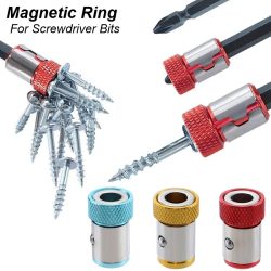 Magnetischer Ring-Schraubendreher-Bithalter, Kreuz-Phillips-Magnet, 1/4 starker Magnetisierer, abnehmbarer Teiladapter, Schraubendreher, Elektrowerkzeug