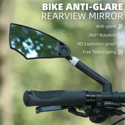 Fahrradrückspiegel, blendfrei, 360° °   Rotation Lenker Rückspiegel Motorrad Roller Spiegel Fahrrad Zubehör