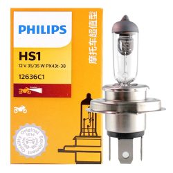 Philips Vision HS1 12V 35/35W PX43t Helle Motor-Originalleuchte Motorrad-Halogenlampe Standard Fern- und Abblendlicht 12636C1