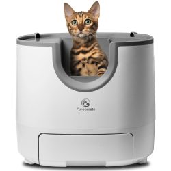 Selbstreinigende Katzentoilette, offenes Design mit fortschrittlichen Sicherheitssensoren, extra großes Fassungsvermögen für mehrere Katzenhäuser, problemlos