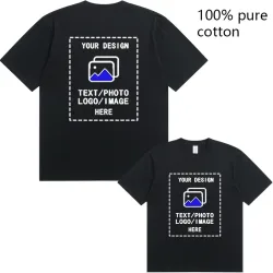 Maßgeschneiderte Herren-T-Shirts aus Baumwolle mit Rundhalsausschnitt und kurzen Ärmeln, geeignet für Teamtreffen, Fitness und Sport.