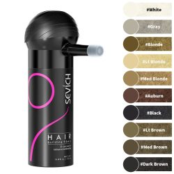 SEVICH Haarbaufaser-Set, deckt spärliches Haar oder Glatze ab, Haarausfall, Nachwachsbehandlung, Keratin, Haarfaser-Pulver-Applikator