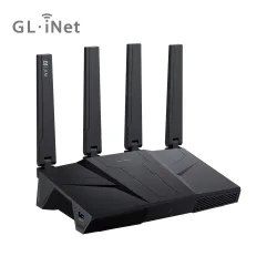 GL iNet, GL.iNet GL-BE9300 Flint 3 Tri-Band Wi-Fi 7 Router für drahtloses Internet, 5 x 2,5G VPN-Router, Hochgeschwindigkeits-Gaming-Router mit großer Reichweite, 6GHz Heim-WLAN-Router, 9 Gbps
