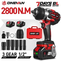 ONEVAN 8000RPM 2800N.M Bürstenlosen Elektrischen Schlagschrauber Cordless Auto Reparatur Schraubendreher Bohrer Power Tool Für Makita Batterie Pin