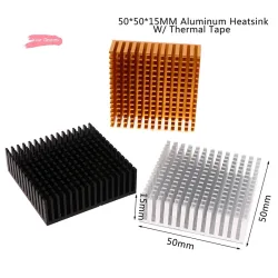 Y-1pc Hochwertiger 50*50*15MM Neuer Aluminium-Kühlkörper Panel-Wärmeableiter CPU Power IC Chip Kühler Radiator
