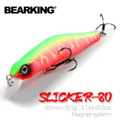 BEARKING Heißer Verkauf 80mm 8,5g Professionelle Qualität Magnet Gewicht Angeln Lockt Minnow Künstliche Köder Tackle Harte Angeln locken