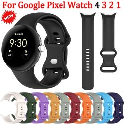 Weiches Silikonarmband für Google Pixel Watch 4 3 45 mm 41 mm. Offizielles, originales, austauschbares Armband für Google Pixel Watch 3/2 Band