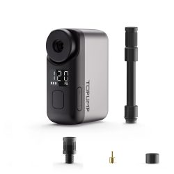 TOPUMP TB2 PRO Mini tragbare elektrische Pumpe für Fahrrad, kabelloser Reifenfüller, 120 PSI, max. 450 mAh Akku mit Bildschirm, schnelles Aufladen