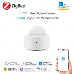 Ewelink zigbee 3,0 mini pir bewegungs sensor menschliche bewegung infrarot detektor sicherheits alarm funktioniert mit alexa google home zigbee2mqtt