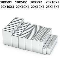 20x10x2 20x10x3mm Leistungsstarker Neodym-Magnetblock Superstarkmagnete N35 NdfeB Permanentmagnet Kühlschrankmagnet