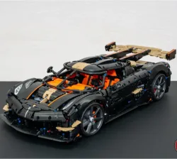 4104-teiliges High-Tech Großes Aerodynamisches Rennauto-Bausteinset Koeni Spear Megacar Supercar Baustein-Puzzle-Modell Geburtstagsgeschenke