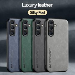 Luxus Leder Ultra Dünne Telefon Fall Für Samsung Galaxy S26 S25 S24 S23 S22 S21 Ultra Plus Seidige Gefühl Soft cover Für Auto Halter