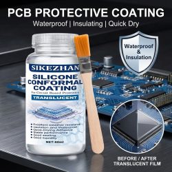 Wasserdichte Silikon-Konformbeschichtung PCB-Schutzlack Korrosionsschutz-Isolierlack mit Pinsel für Elektronik-Reparaturen