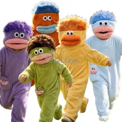 Kinder Großmaul-Monster Onesie Pyjama Flanell Fleece Cartoon Tierkostüm Kinder Warmer Kapuzen-Jumpsuit Schlafanzug Hausanzug