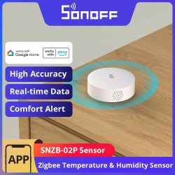 SONOFF SNZB-02P Zigbee-Temperatur-Feuchtigkeitssensor, hochpräziser Alarm, intelligente Szene über eWeLink, funktioniert mit mehreren Gateways