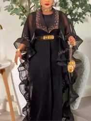Afrikanische Kleider für Frauen, türkisches Kleid, Robe Africaine, afrikanische Kleidung, Muslimisches Boubou, Afrikanisches Damenkleid 2026, neue Kleidung, 2-teiliges Set