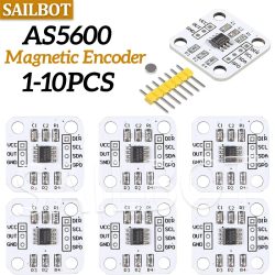 AS5600 Magnetischer Encoder 12bit 3,3 V Hochpräzises magnetisches Induktionswinkelmesssensormodul