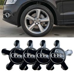 4er-Set 135mm Auto-Styling Radnabenkappen Emblem 4F0601165N für QUTTRO Audi A1 A3 A4 A5 A6 A7 Q3 Q5 Q7 TT B5 B6 B7 8P 8V
