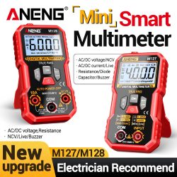 Digitales Automatisches Multimeter-Testgerät 6000 Zählungen 600V AC Spannung Strom Voltmeter Amperemeter NCV Widerstandsmessung mit Rückenstützrahmen Werkzeuge