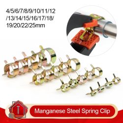 10/50 Stück 65MN Manganstahl Federklemmen Innendurchmesser 4mm ~ 25mm Verzinkte Elastische Schnallen Wasserrohrschellen Schlauchklemmen