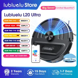 Lubluelu L20 Ultra Roboter-Staubsauger, 6000 Pa Saugleistung für Tierhaare/Teppiche, LiDAR-Navigation, selbstaufladend, 120 Min., 34 Keine Zonen