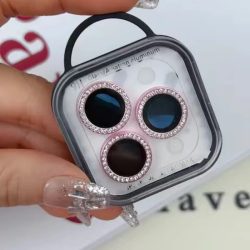 2-3 Stücke Glitter Diamant Kamera Objektiv Schutz Für IPhone 16 17 Pro Max Zurück Mini Abdeckung Objektiv Ring glas Für IPhone 16 Plus