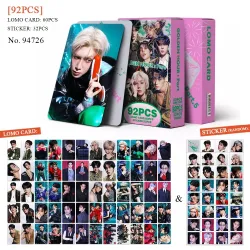 92-teiliges Set Idol ATEEZ Neues Album GOLDEN HOUR Part.5 Lomo-Karten Aufkleber Postkarte Seonghwa Hongjoong Yunho Mingi Hongjoong Fan-Geschenk