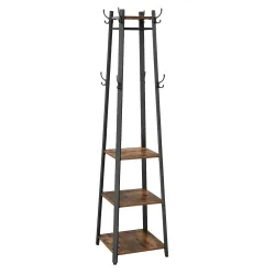 VASAGLE Garderobenständer Kleiderständer, 8 Haken, 43x43x180 cm